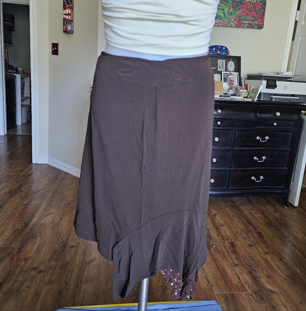 Yigal Azrouel Brown Asymmetrical Skirt